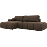 Narożnik LORAN L - strona lewa - brązowy, welwet