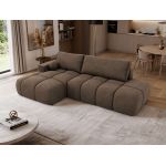 Narożnik LORAN L - strona lewa - brązowy, welwet