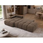 Narożnik LORAN L - strona lewa - brązowy, welwet