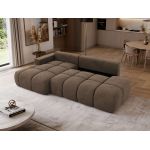 Narożnik LORAN L - strona lewa - brązowy, welwet