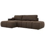 Narożnik LORAN L - strona lewa - brązowy, welwet