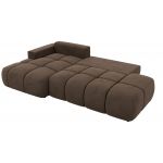 Narożnik LORAN L - strona lewa - brązowy, welwet