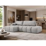 Narożnik LORAN L - strona lewa - jasnoszary, welwet