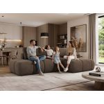 Narożnik LORAN L - strona lewa - jasnoszary, welwet