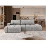 Narożnik LORAN L - strona lewa - jasnoszary, welwet