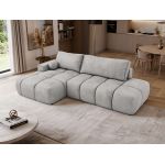 Narożnik LORAN L - strona lewa - jasnoszary, welwet