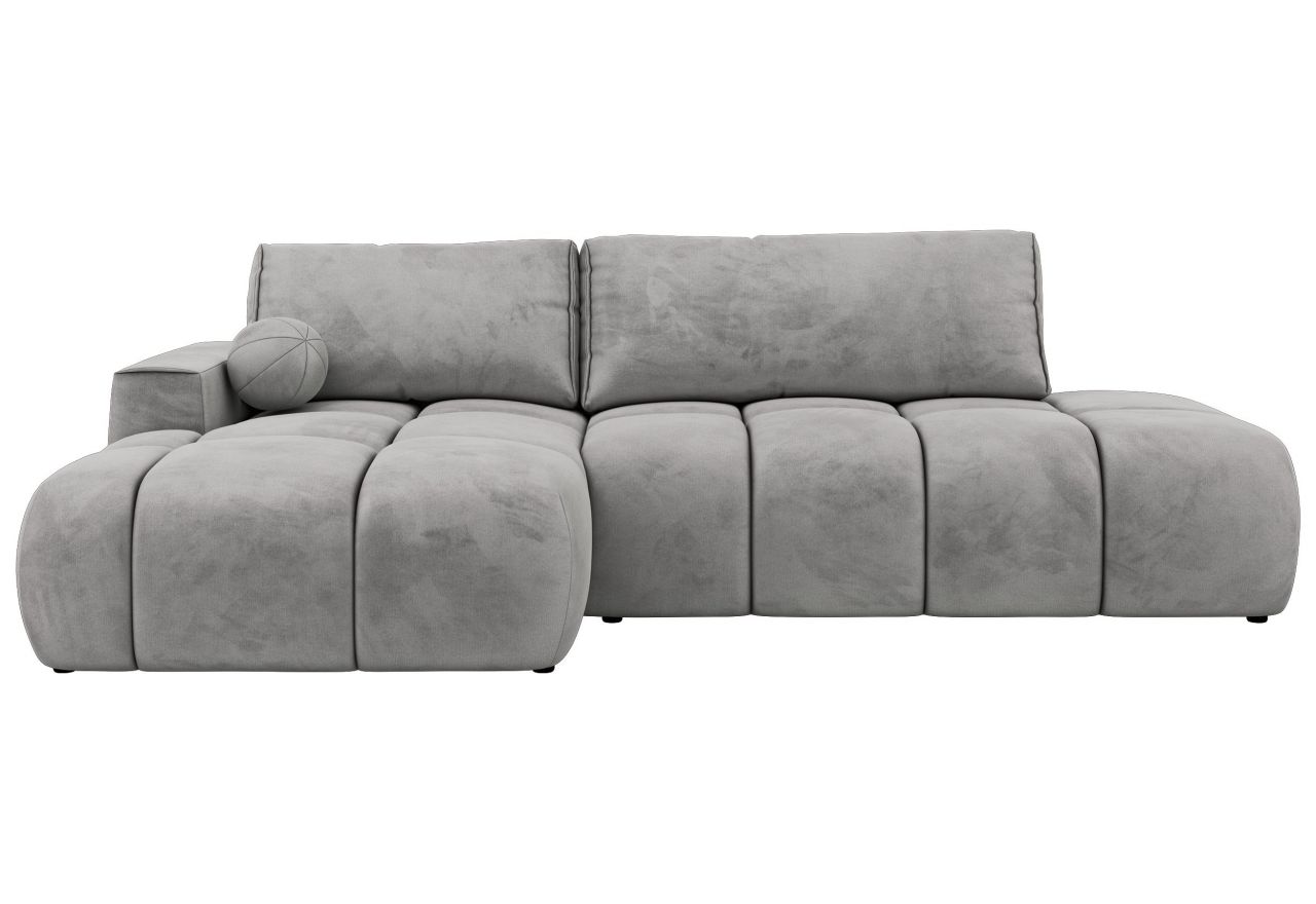 Narożnik LORAN L - strona lewa - jasnoszary, welwet