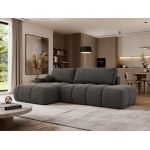 Narożnik LORAN L - strona lewa - ciemnoszary, welwet