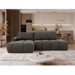 Narożnik LORAN L - strona lewa - ciemnoszary, welwet