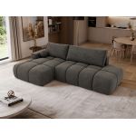 Narożnik LORAN L - strona lewa - ciemnoszary, welwet