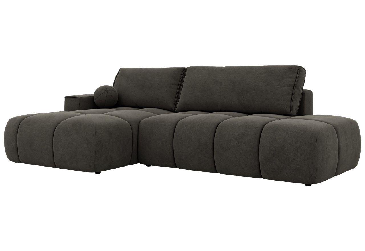 Narożnik LORAN L - strona lewa - ciemnoszary, welwet