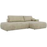Narożnik TAREN L - strona prawa - beżowy, welwet