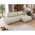 Narożnik TAREN L - strona prawa - beżowy, welwet