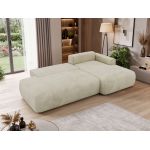 Narożnik TAREN L - strona prawa - beżowy, welwet