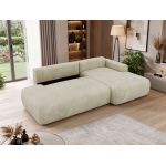 Narożnik TAREN L - strona prawa - beżowy, welwet