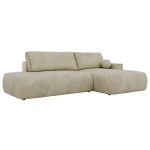Narożnik TAREN L - strona prawa - beżowy, welwet