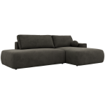 Narożnik TAREN L - strona prawa - ciemnoszary, welwet