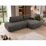 Narożnik TAREN L - strona prawa - ciemnoszary, welwet