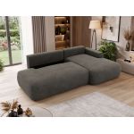 Narożnik TAREN L - strona prawa - ciemnoszary, welwet