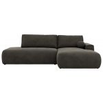 Narożnik TAREN L - strona prawa - ciemnoszary, welwet