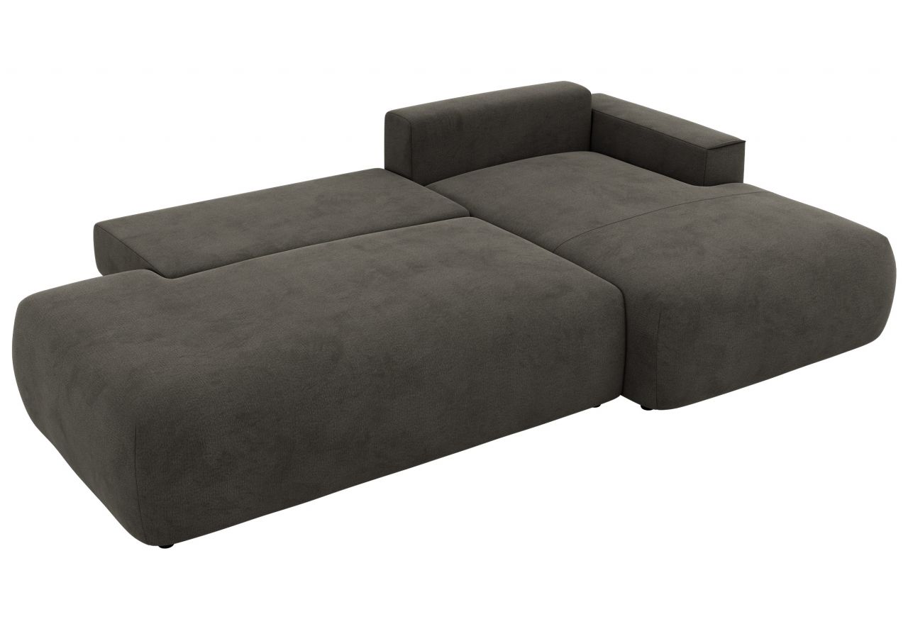 Narożnik TAREN L - strona prawa - ciemnoszary, welwet