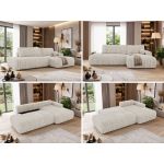 Narożnik TAREN L - strona prawa - beżowy, sztruks