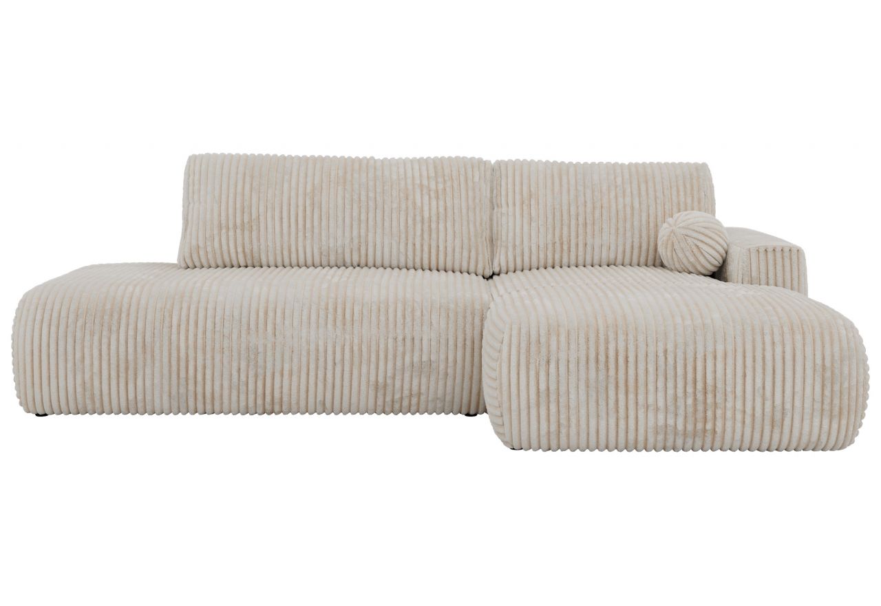 Narożnik TAREN L - strona prawa - beżowy, sztruks