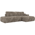 Narożnik TAREN L - strona prawa - jasnobrązowy, sztruks