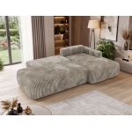 Narożnik TAREN L - strona prawa - jasnobrązowy, sztruks