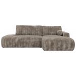 Narożnik TAREN L - strona prawa - jasnobrązowy, sztruks