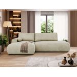 Narożnik TAREN L - strona lewa - beżowy, welwet