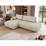 Narożnik TAREN L - strona lewa - beżowy, welwet