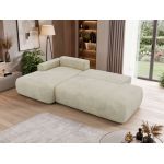 Narożnik TAREN L - strona lewa - beżowy, welwet