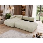 Narożnik TAREN L - strona lewa - beżowy, welwet