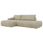 Narożnik TAREN L - strona lewa - beżowy, welwet