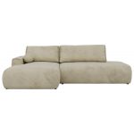 Narożnik TAREN L - strona lewa - beżowy, welwet