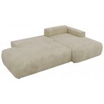 Narożnik TAREN L - strona lewa - beżowy, welwet