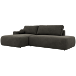 Narożnik TAREN L - strona lewa - ciemnoszary, welwet