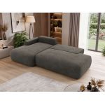 Narożnik TAREN L - strona lewa - ciemnoszary, welwet