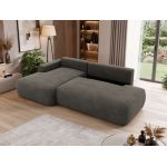 Narożnik TAREN L - strona lewa - ciemnoszary, welwet