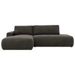 Narożnik TAREN L - strona lewa - ciemnoszary, welwet
