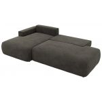 Narożnik TAREN L - strona lewa - ciemnoszary, welwet