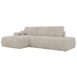 Narożnik TAREN L - strona lewa - beżowy, sztruks