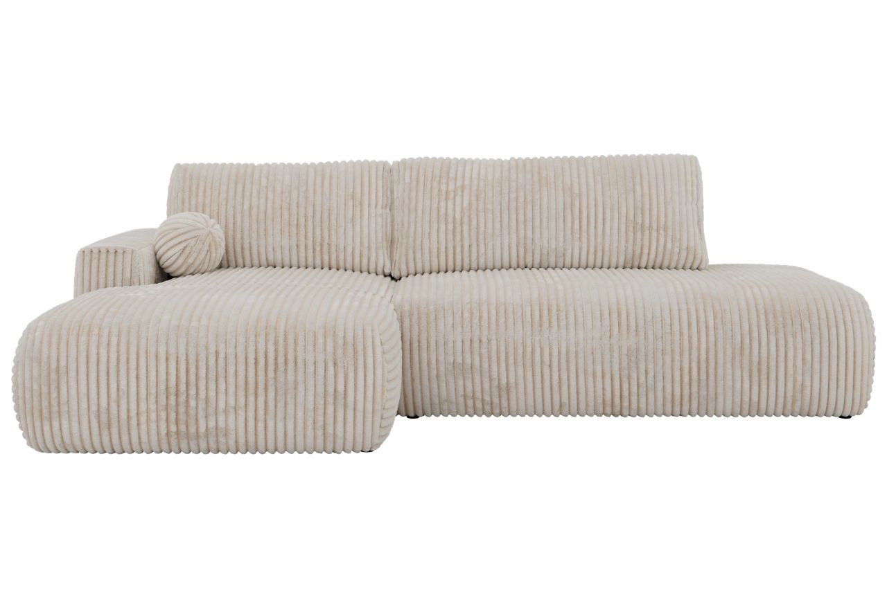 Narożnik TAREN L - strona lewa - beżowy, sztruks