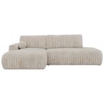 Narożnik TAREN L - strona lewa - beżowy, sztruks