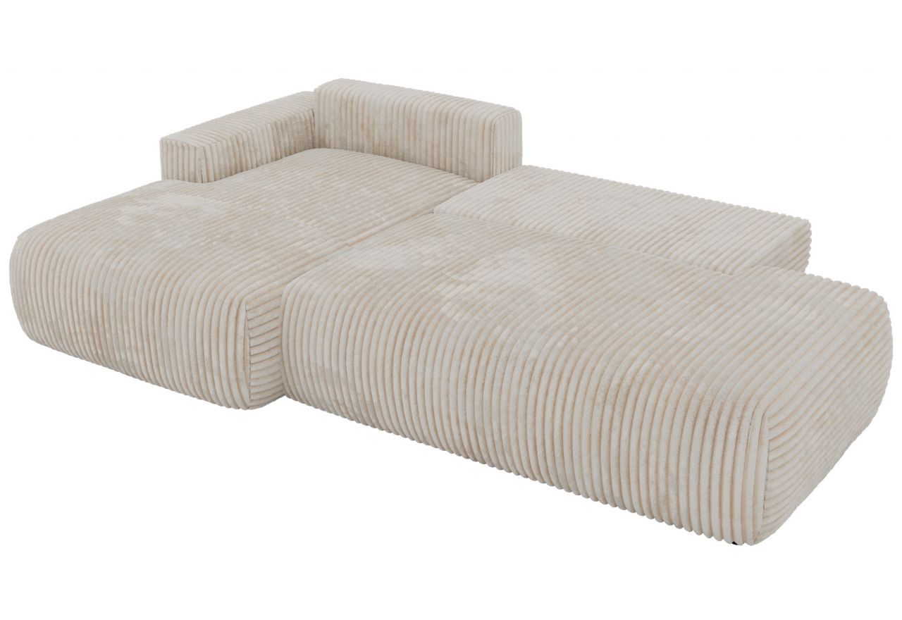 Narożnik TAREN L - strona lewa - beżowy, sztruks