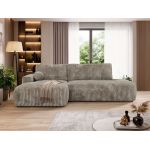 Narożnik TAREN L - strona lewa - jasnobrązowy, sztruks