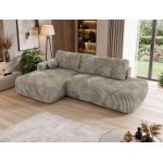 Narożnik TAREN L - strona lewa - jasnobrązowy, sztruks