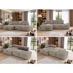 Narożnik TAREN L - strona lewa - jasnobrązowy, sztruks