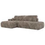 Narożnik TAREN L - strona lewa - jasnobrązowy, sztruks